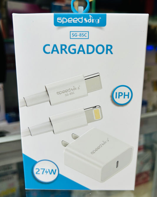 Cargador carga rápida para IPhone 27W