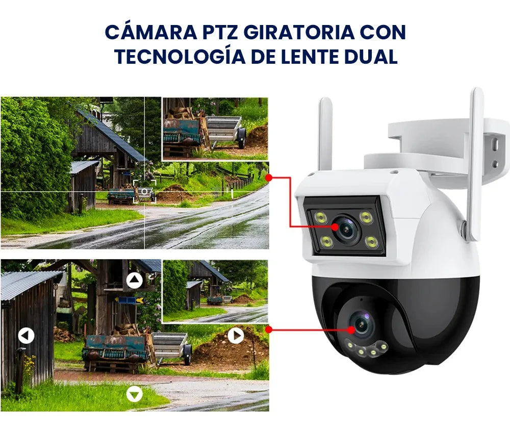 Cámara robótica doble lente para exteriores JORTAN